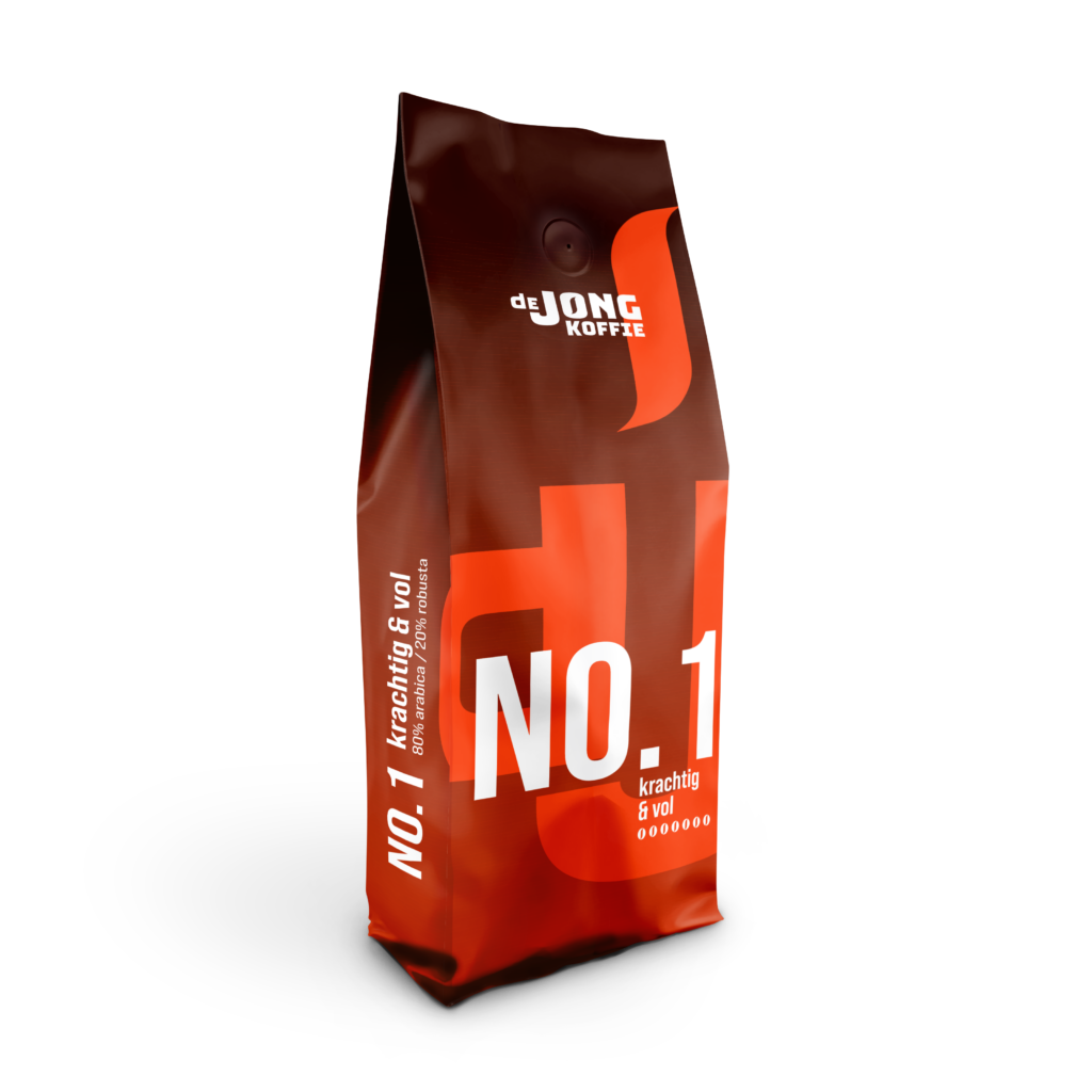 No.1 Krachtig & Vol koffiebonen van De Jong Koffie