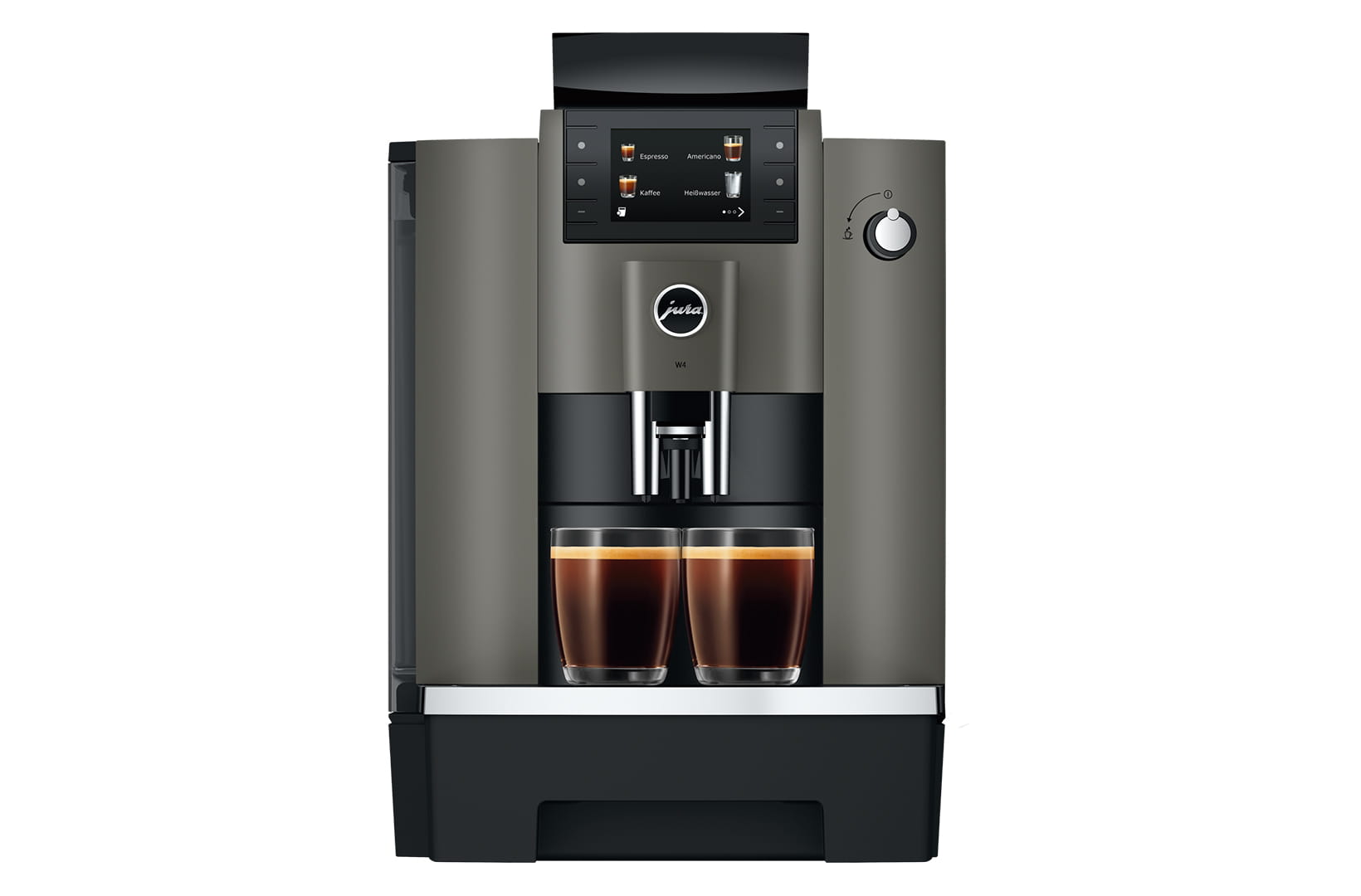 JURA W4 Dark Inox zakelijke koffie-volautomaat voor zwarte koffie