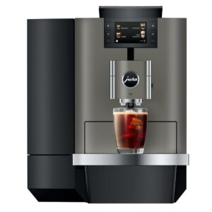 JURA X10c Dark Inox professionele koffie-volautomaat met vaste wateraansluiting