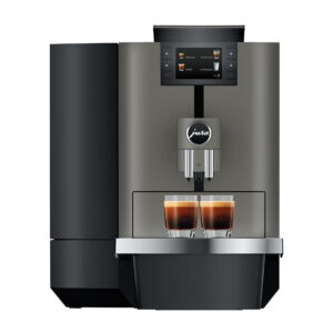 JURA X4c Dark Inox zakelijke koffie-volautomaat met vaste wateraansluiting
